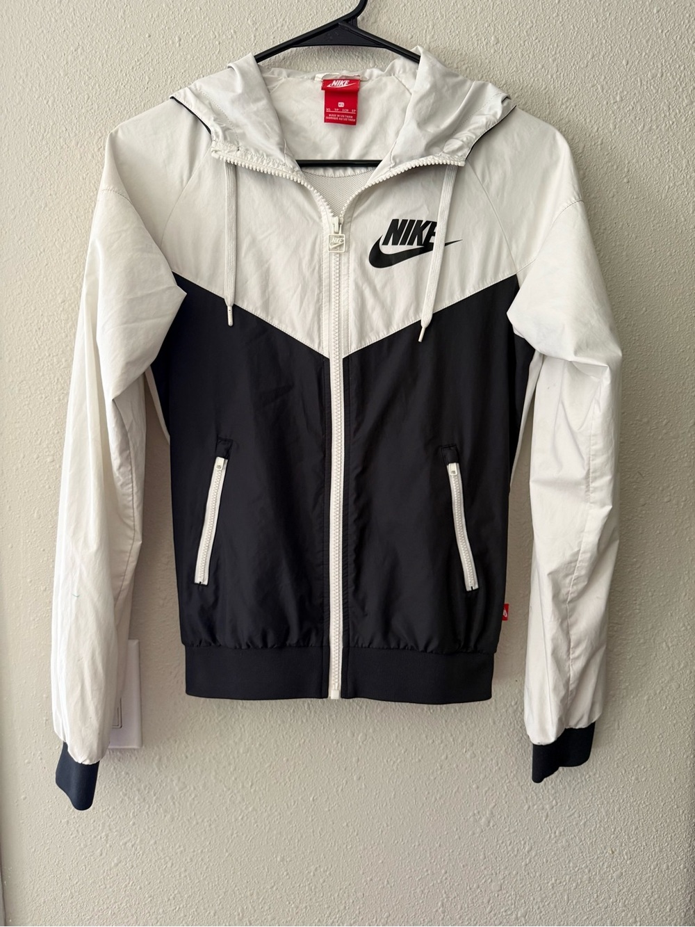 Nike Black and White Windbreaker Jacket